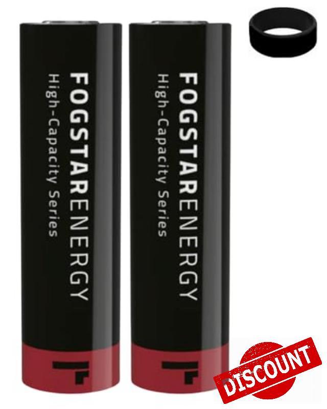 21700 6000mAh Highest MAH Red Compatible With Fogstar Energy Works + No Band With Sub Ohm Kit No Nicotine + Band (2 PACK)