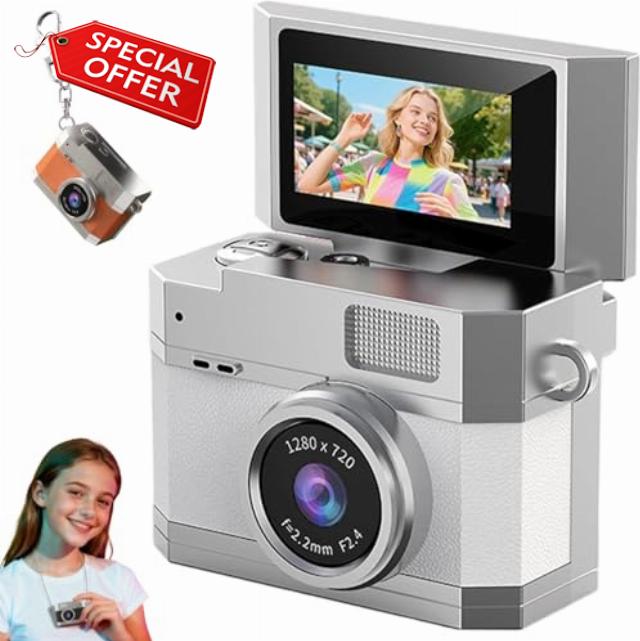 Thumb-Sized Flip Screen Mini Camera