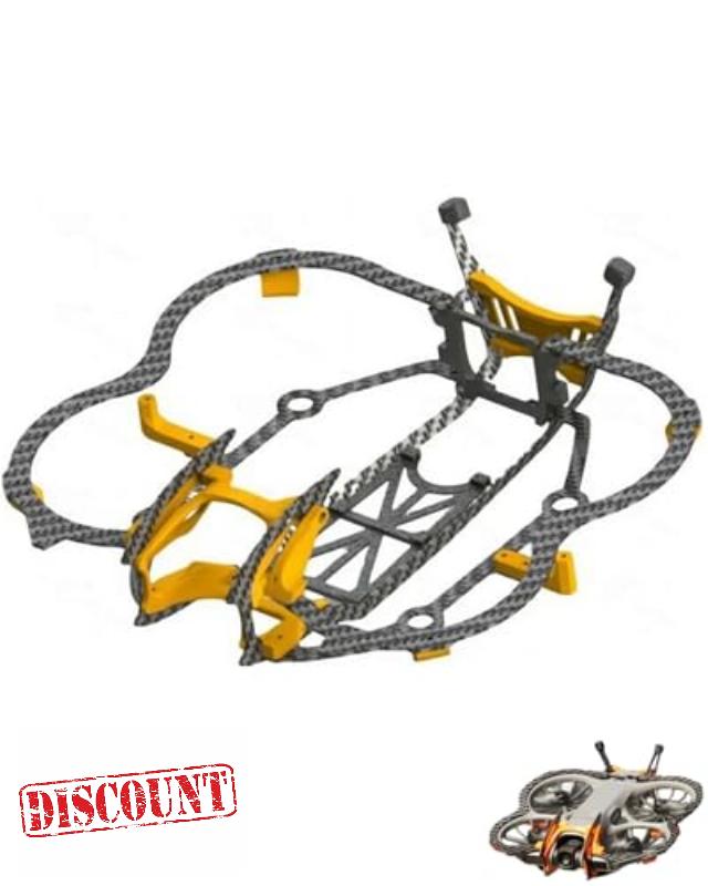 Carbon Fiber Armor Protection Kit Compatible with DJI Neo 2 – Lightweight Impact Resistant Cover with Gimbal & Propeller Guards for Neo 2 Drone Accessories (Orange)