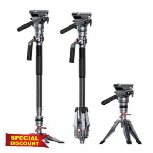 SMALLRIG 175cm / 68.9" Carbon Fiber Video Monopod for Camera