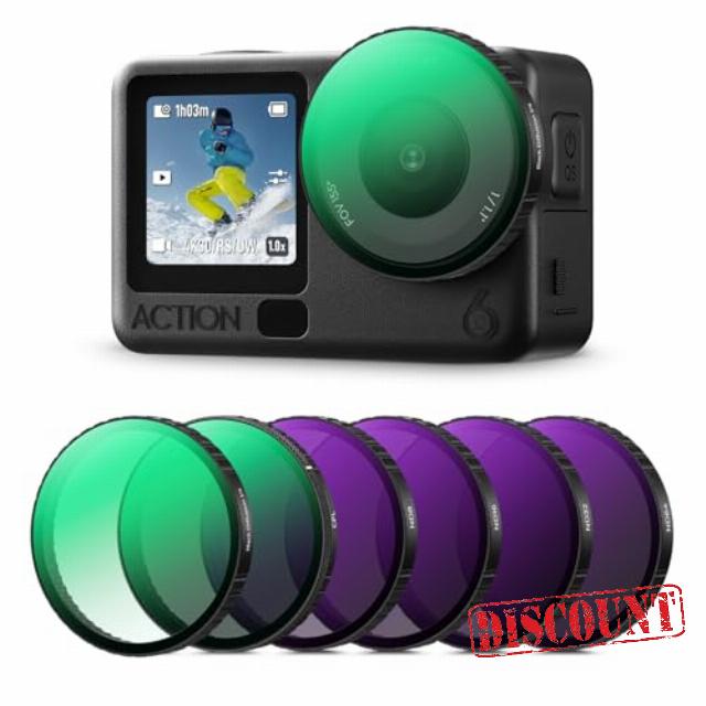 K&F CONCEPT Snap-on Filters Compatible with DJI Osmo Action 6