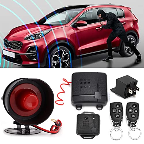 Universal Car Immobiliser Kit with 2 Remote Controls Siren