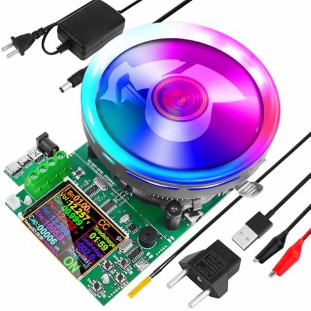 MakerHawk Battery Load Tester - 180W 200V 20A USB Load Tester 4-Wire System Adjustable Constant Current Voltage Discharge Lithium Battery Capacity Tester Electronic Load Teste