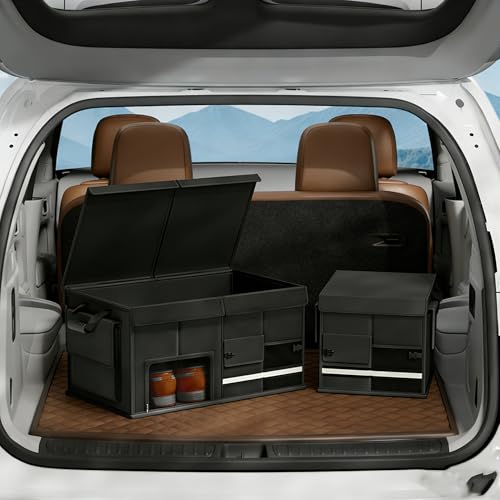 and strong load-bearing capacity Multi Compartments Boot Tidy with Dedicated Shoe Compartment 60L