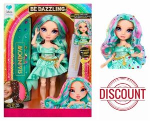Rainbow High Be Dazzling - Celine Turquoise - Teal 28cm Fashion Doll with Bedazzling Tool