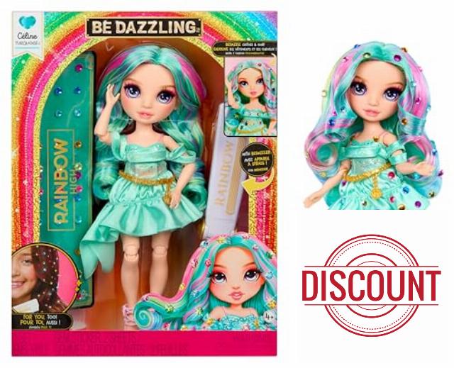 Rainbow High Be Dazzling - Celine Turquoise - Teal 28cm Fashion Doll with Bedazzling Tool