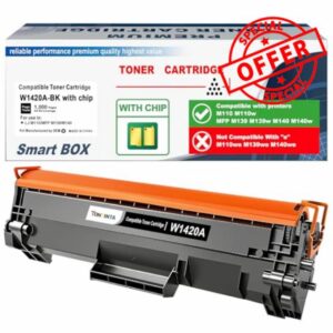 [WITH CHIP 142A W1420A Compatible Toner Cartridge Standard Capacity 1000 Pages Black for M110 M110w MFP M139 M140 M140w Printer