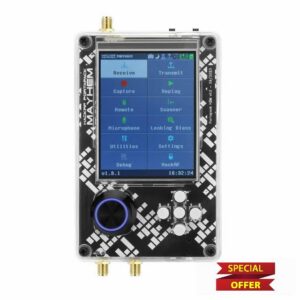 New PortaPack H2 And Hack RF One SDR Software Defined Radio Assembled with 7 Antennas& USB Cable Built-in Rechargeable Battery V1.8.0 Upgraded 3.2" LCD Screen SDR Radio Kit Plastic Shell