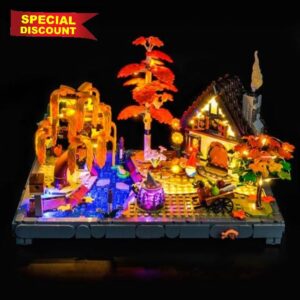 LocoLee Led Light Set Compatible with Lego 11372 Autumn Cottage Garden Led Decoration Lighting Kit Compatible with Lego Icons 11372 Building Blocks Model