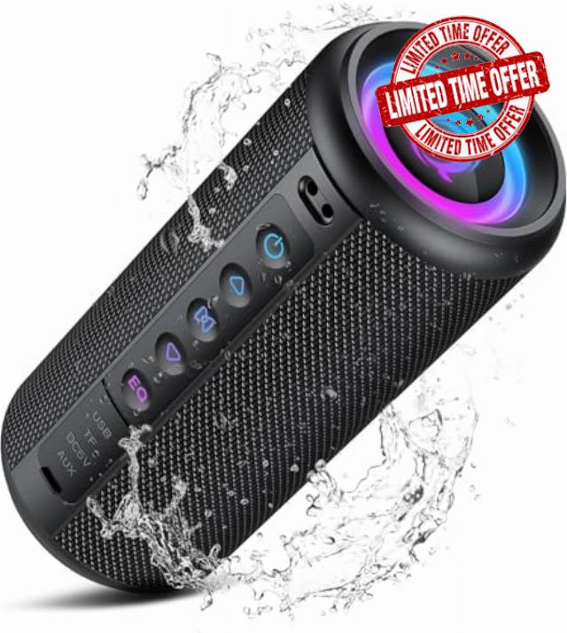Portable Bluetooth Speaker with 20W Loud Stereo Sound
