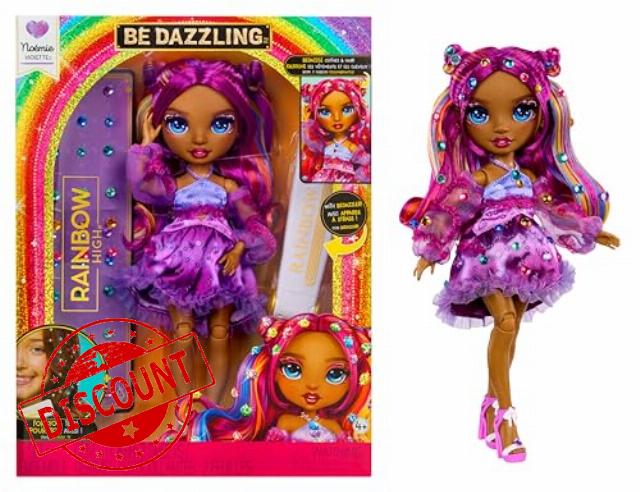 Rainbow High Be Dazzling - Noemie Violette - Purple 28cm Fashion Doll with Bedazzling Tool