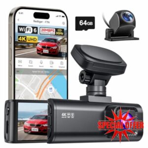 REDTIGER F7N Dash Cam 4K Front and Rear 1080P