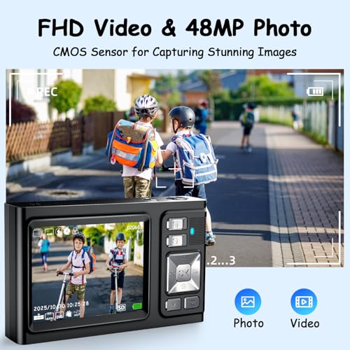 1080P Dual Vlogging Camera with 2.8" LCD Screen