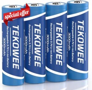 4 Pack 3.7V Rechargeable Battery