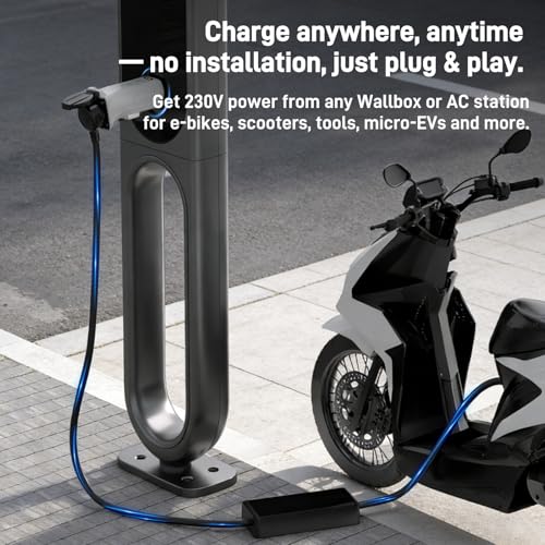 3 kW) | Type 2 Male Plug to UK Mains Socket (Type G) for E-Bike