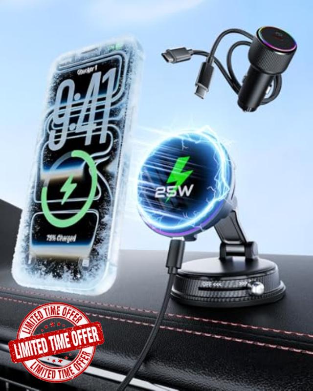 CloudValley Qi2.2 25W Wireless Car Charger Mount