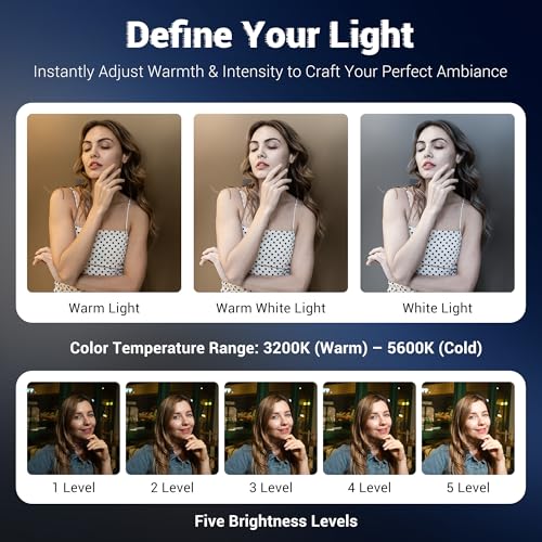 Portable Rechargeable Tripod Mount Video Light for Vlogging Camping