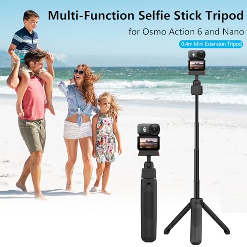 360 Rotation Mini Extension Rod Extended Pole Handle Grip Monopod for DJI Nano Osmo 6 Accessories