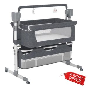 Luourzme Electric Baby Crib Bluetooth Co-Sleeping Baby Bassinets