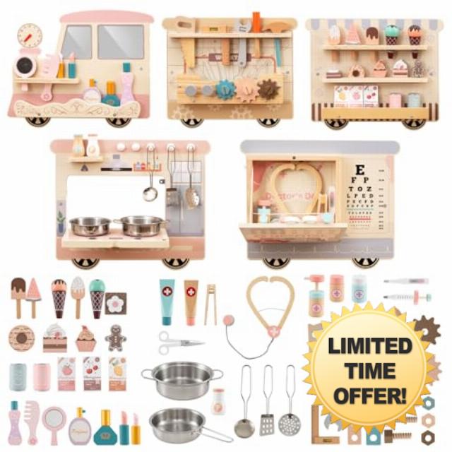 COSTWAY Train Activity Wall Busy Board