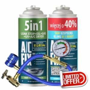 AC FIX 5-in-1 – R134a + R134a XL + Hose