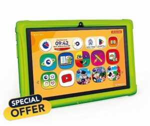 Clementoni Clempad 16795 Tablet for Children Aged 3-6 Years Learning Technology (10 Inches) IPS HD Screen Memory 32GB RAM 2G Android 13 Italia