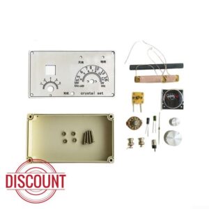 DIY Crystal-Radio Kit for Assembly with Metal and Plastic Components for Educational Electronics Projects