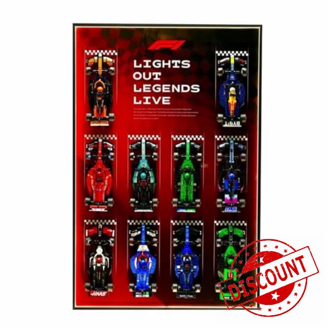 Display frame for Lego Speed Champions Formula 1 10-in-1 Car 77242-77251