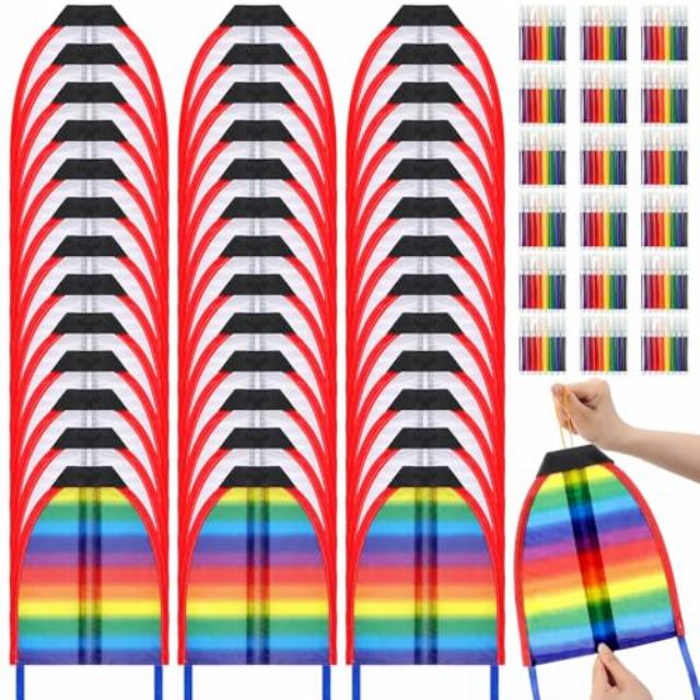 50 Pcs DIY Finger Launcher Kites for Making Kit