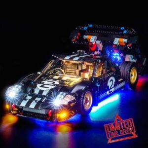 LocoLee Led Light Set Compatible with Lego 42223 1966 Ford GT40 MKII Race Car Led Decoration Lighting Kit Compatible with Lego Technic 42223 Building Blocks Model