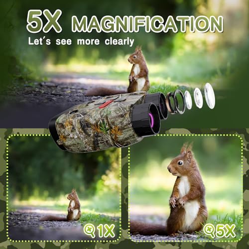 Birthday Ideas Present 5X Zoom Kids Camera Night Vision Binoculars
