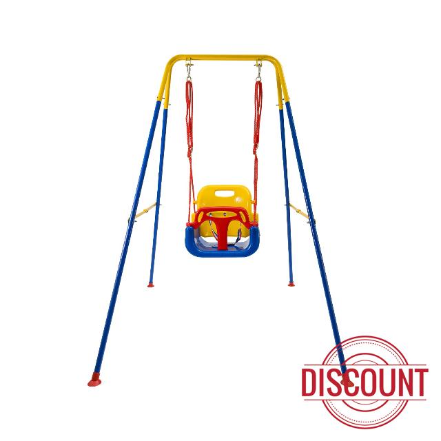 EVERGOODS Toddler Swing Heavy-Duty Kid Swing with Safety Harness