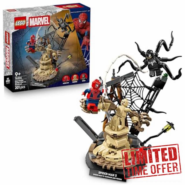 LEGO | Marvel Epic Battle: Spider-Man vs. Sandman - Superhero Toy w/ 3 Minifigures incl. Venom