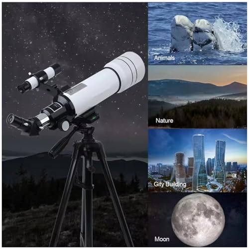 70mm Aperture Refractor Telescope with Smartphone Adapter & Solar Filter
