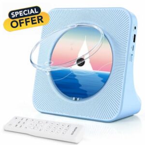 Portable Bluetooth CD Player with Speakers