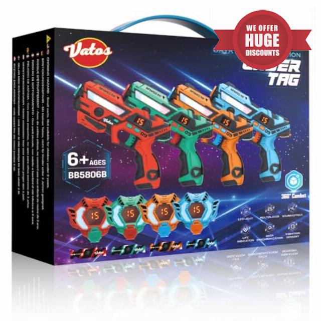 VATOS Laser Tag 360°Sensors Set of 4 players