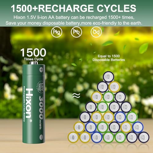 12 Pack 3000mWh High Capacity Rechargeable Batteries