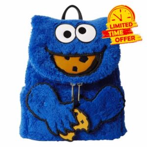 Loungefly Sesame Street Cookie Monster Plush Mini Backpack