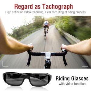 Anti Shake Wide Angle Lens Sports Action Camera Glasses with Single Click Photo Double Click Video Recording