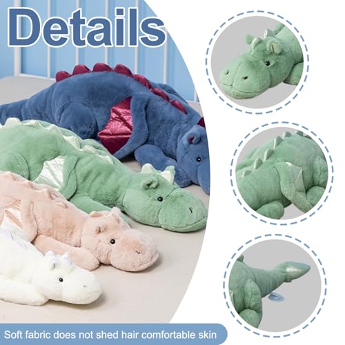 43 Inch Cute Cartoon Dragon Plush with Wing