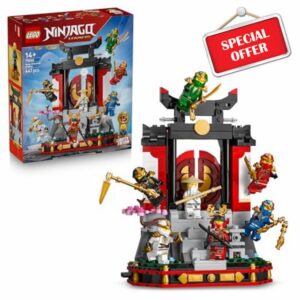 LEGO NINJAGO Ninja Character Display 15th Anniversary - Monastery Gate Model Kit w/ 8 Collectible Minifigures & Swords - Nostalgic Gift for 14+ Year Old Boys & Adult Fans - 71866