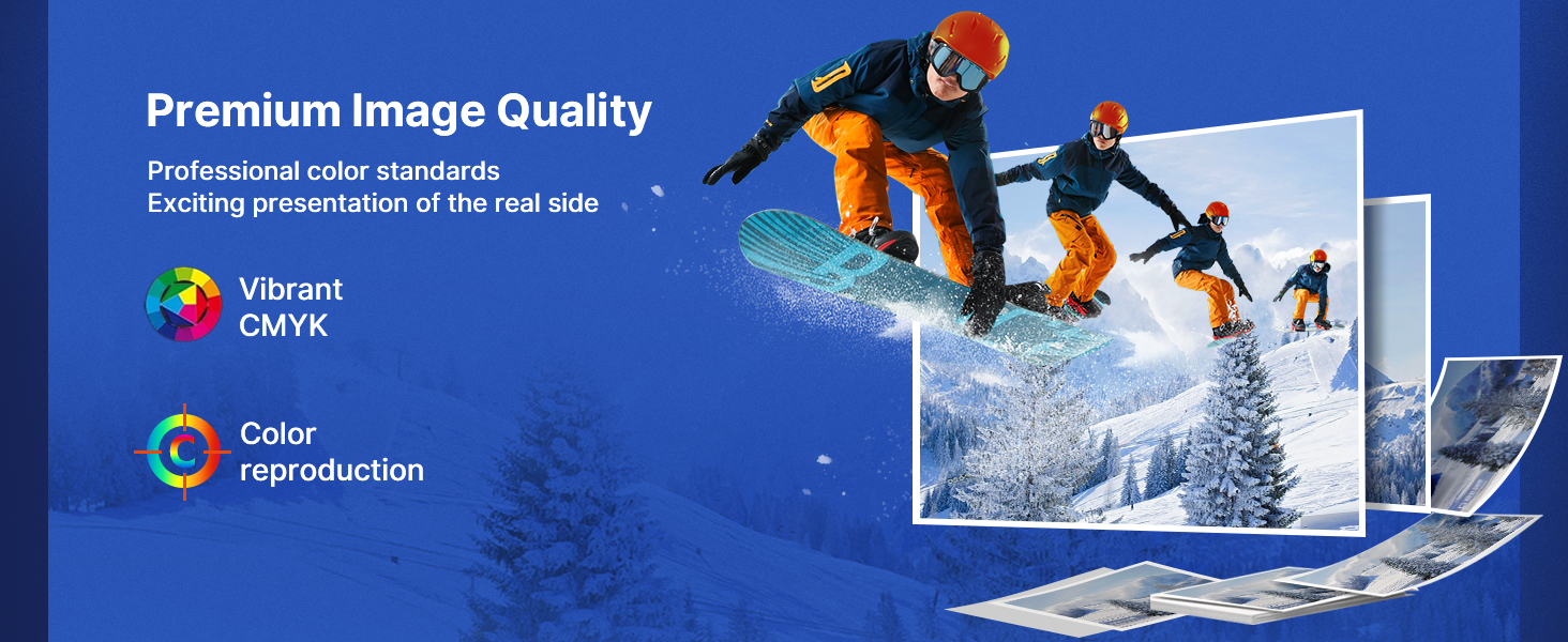 Text reads 'Compatible Printer List'. Series of printer or electronic equipment images showing various models in office settings.