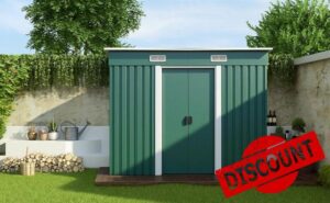 Metal Garden Shed with Floor Foundation
