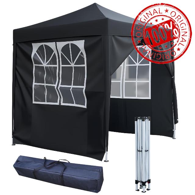 2x2m Pop Up Gazebo with 4 Removable Sidewalls