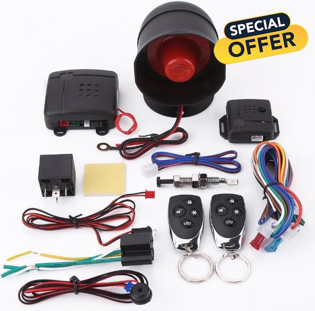 12V 1-Way Car Alarm System Anti Theft