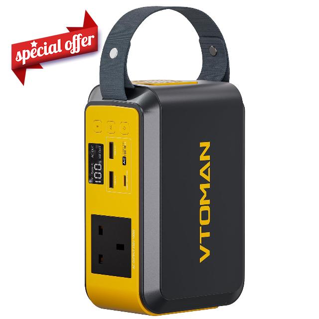 VTOMAN Jump 100 Portable Power Station 100W-88.8Wh Solar Generator LiFePO4 Battery Power Station