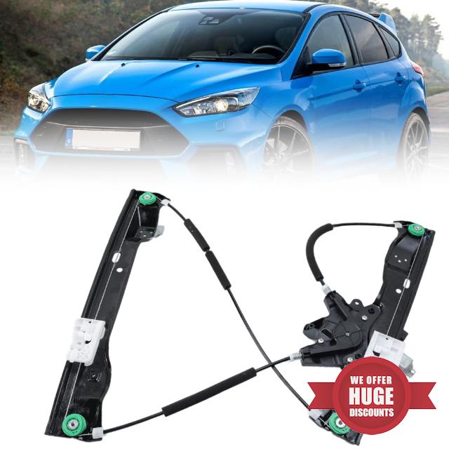 Front Left Window Regulator with 2-Pin Motor for Ford Focus MK3 2012-2018