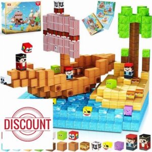 Luxalba 100PCS Upgraded 1 Inch Magnetic Building Blocks Toys for Kids Ages 3-10