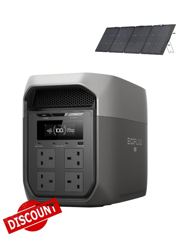 EF ECOFLOW DELTA 3 Max Portable Power Station &220W Solar Panel