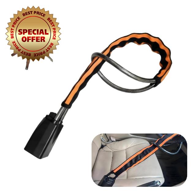Steering Wheel Lock with Seat Belt Lock – Double Anti-Theft